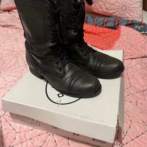 Steve Madden Dark Brown Combat Boots